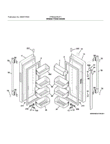 Fresh Food Doors parts for Frigidaire Refrigerator FPBG2278UF1 from AppliancePartsPros.com