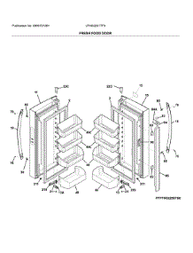 Fresh Food Doors parts for Frigidaire Refrigerator LFHG2251TF3 from AppliancePartsPros.com