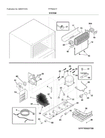 System parts for Frigidaire Refrigerator FFTR2021TB2 from AppliancePartsPros.com