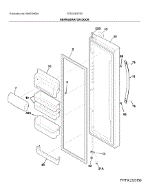 Refrigerator Door parts for Frigidaire Refrigerator FFSC2323TS3 from AppliancePartsPros.com