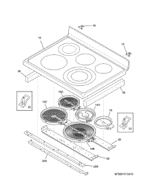 Main Top parts for Kenmore Range 790.97413411 (79097413411, 790 97413411) from AppliancePartsPros.com