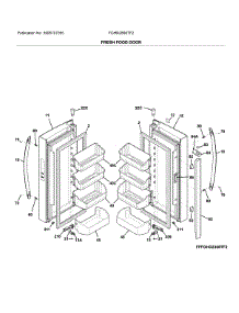 Fresh Food Door parts for Frigidaire Refrigerator FGHN2868TF2 from AppliancePartsPros.com