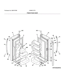 Fresh Food Door parts for Frigidaire Refrigerator LFHB2751TF4 from AppliancePartsPros.com