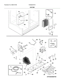 System parts for Frigidaire Refrigerator FGSS2635TD4 from AppliancePartsPros.com