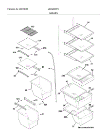 Shelves parts for Frigidaire Refrigerator LGHX2636TF4 from AppliancePartsPros.com
