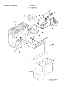 Ice Container parts for Frigidaire Refrigerator LGHX2636TF4 from AppliancePartsPros.com