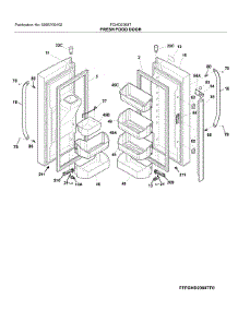 Fresh Food Doors parts for Frigidaire Refrigerator FGHD2368TD4 from AppliancePartsPros.com