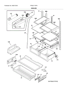 Shelves parts for Frigidaire Refrigerator FPBS2777RFK from AppliancePartsPros.com