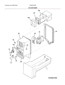 Ice Container parts for Frigidaire Refrigerator FFHB2750TS5 from AppliancePartsPros.com