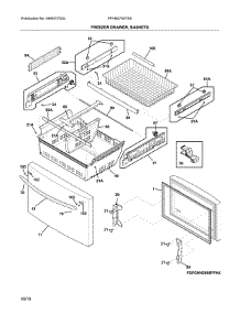 Freezer Drawer, Baskets parts for Frigidaire Refrigerator FFHB2750TS5 from AppliancePartsPros.com