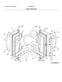 Fresh Food Door parts for Frigidaire Refrigerator LGHB2869TF4 from AppliancePartsPros.com