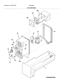 Ice Container parts for Frigidaire Refrigerator FGHB2868TF3 from AppliancePartsPros.com
