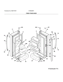 Fresh Food Door parts for Frigidaire Refrigerator FGHB2868TF3 from AppliancePartsPros.com