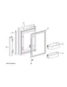 Freezer Door - Lh parts for Ge Refrigerator G6S28TSLBSS from AppliancePartsPros.com