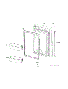 Freezer Door - Rh parts for Ge Refrigerator G6S28TSLBSS from AppliancePartsPros.com
