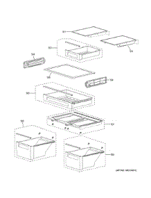 Fresh Food Shelves parts for Ge Refrigerator G6S28TSLBSS from AppliancePartsPros.com