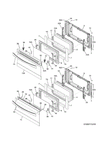 Doors parts for Kenmore Range 790.97713410 (79097713410, 790 97713410) from AppliancePartsPros.com
