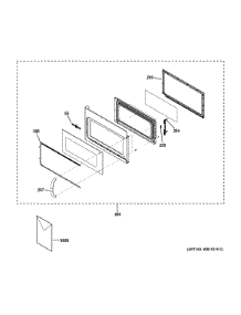 Door Parts parts for Ge Microwave AVM4160DF2BS from AppliancePartsPros.com