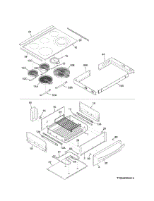 Top / Drawer parts for Kenmore Range 790.42563310 (79042563310, 790 42563310) from AppliancePartsPros.com