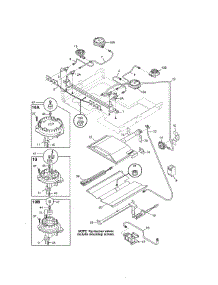 Burner parts for Kenmore Range 790.75904993 (79075904993, 790 75904993) from AppliancePartsPros.com