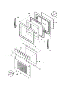 Door parts for Kenmore Range 790.78303013 (79078303013, 790 78303013) from AppliancePartsPros.com