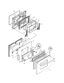Door parts for Kenmore Range 790.99503991 (79099503991, 790 99503991) from AppliancePartsPros.com