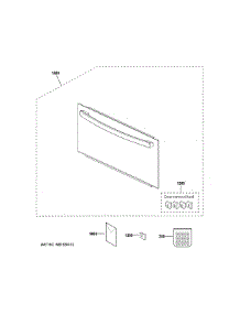 Door Parts parts for Ge Microwave PSB9120DF1WW from AppliancePartsPros.com