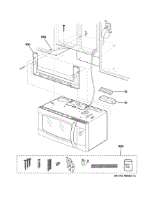 Installation Parts parts for Ge Microwave PSA9120DF1WW from AppliancePartsPros.com