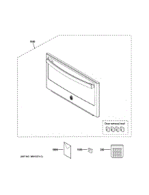 Door Parts parts for Ge Microwave PSB9100SF1SS from AppliancePartsPros.com
