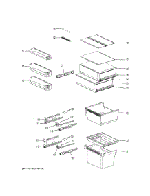 Shelves & Drawers parts for Ge Refrigerator GLE12HSLARSS from AppliancePartsPros.com