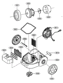 Cabinet Parts 1 parts for Kenmore Vacuum 721.23185300 (72123185300, 721 23185300) from AppliancePartsPros.com