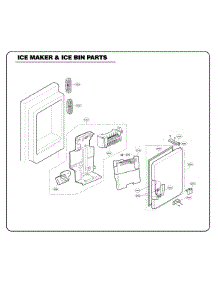 Ice Maker Parts parts for Kenmore Refrigerator 795.74093411 (79574093411, 795 74093411) from AppliancePartsPros.com