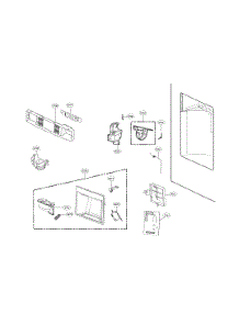 Dispenser Parts parts for Kenmore Refrigerator 795.72482411 (79572482411, 795 72482411) from AppliancePartsPros.com