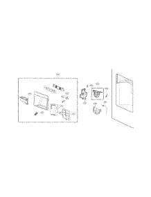 Dispenser Parts parts for Kenmore Refrigerator 795.74023412 (79574023412, 795 74023412) from AppliancePartsPros.com