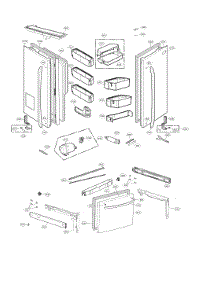 Door Parts parts for Kenmore Refrigerator 795.74043412 (79574043412, 795 74043412) from AppliancePartsPros.com