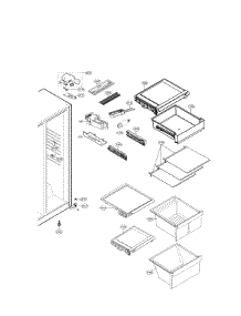 Refrigerator Compartment Parts parts for Kenmore Refrigerator 795.51829411 (79551829411, 795 51829411) from AppliancePartsPros.com
