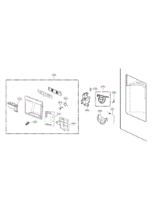 Dispenser Parts parts for Kenmore Refrigerator 795.75049610 (79575049610, 795 75049610) from AppliancePartsPros.com