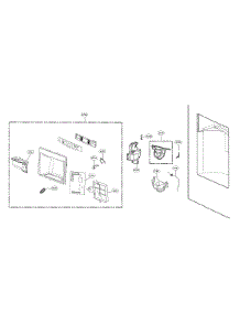 Dispenser Parts parts for Kenmore Refrigerator 795.75043610 (79575043610, 795 75043610) from AppliancePartsPros.com