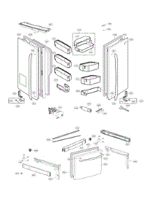 Door Parts parts for Kenmore Refrigerator 795.75043610 (79575043610, 795 75043610) from AppliancePartsPros.com