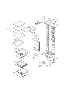 Refrigerator Compartment Parts parts for Kenmore Refrigerator 795.51863610 (79551863610, 795 51863610) from AppliancePartsPros.com