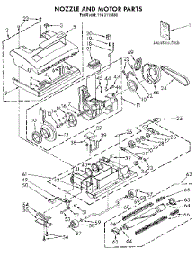 Nozzle And Motor parts for Kenmore Vacuum 116.3116890 (1163116890, 116 3116890) from AppliancePartsPros.com