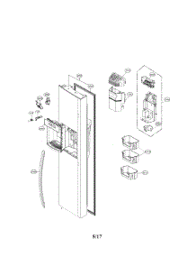 Freezer Door Parts parts for Kenmore Refrigerator 795.51862610 (79551862610, 795 51862610) from AppliancePartsPros.com