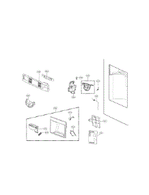 Dispenser Parts parts for Kenmore Refrigerator 795.72489411 (79572489411, 795 72489411) from AppliancePartsPros.com