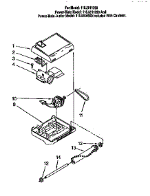 Power-Mate (Junior) 116.5810590 parts for Kenmore Vacuum 116.2511290 (1162511290, 116 2511290) from AppliancePartsPros.com