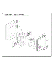 Ice Maker Parts parts for Kenmore Refrigerator 795.73153610 (79573153610, 795 73153610) from AppliancePartsPros.com