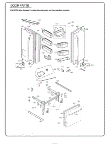 Door Parts parts for Kenmore Refrigerator 795.73153610 (79573153610, 795 73153610) from AppliancePartsPros.com
