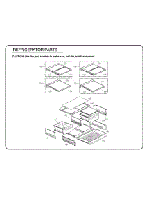 Refrigerator Parts parts for Kenmore Refrigerator 795.73157610 (79573157610, 795 73157610) from AppliancePartsPros.com