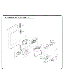 Ice Maker Parts parts for Kenmore Refrigerator 795.73157610 (79573157610, 795 73157610) from AppliancePartsPros.com