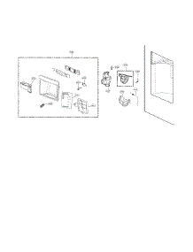 Dispenser Parts parts for Kenmore Refrigerator 795.73167610 (79573167610, 795 73167610) from AppliancePartsPros.com