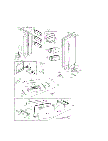 Door Parts parts for Kenmore Refrigerator 795.72483411 (79572483411, 795 72483411) from AppliancePartsPros.com